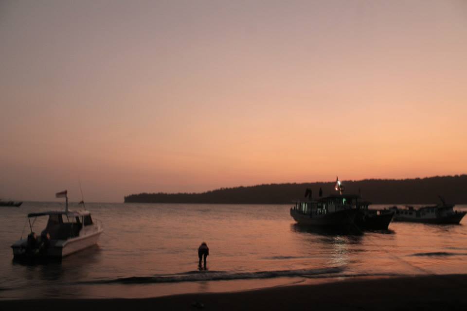Sunrise view around from Krakatoa Mount