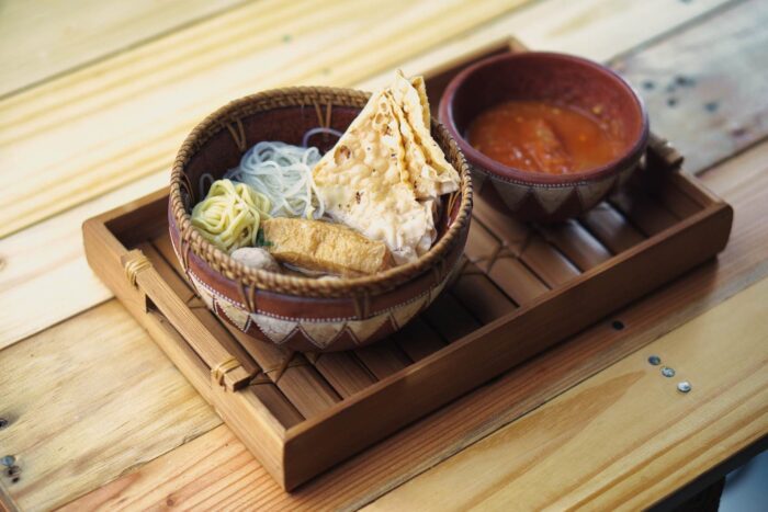 Bakso Malang with meatballs, tofu and crispy wontons
