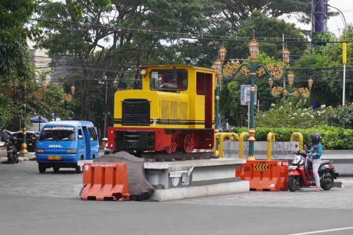 Train monument near Malang Kota Baru Station