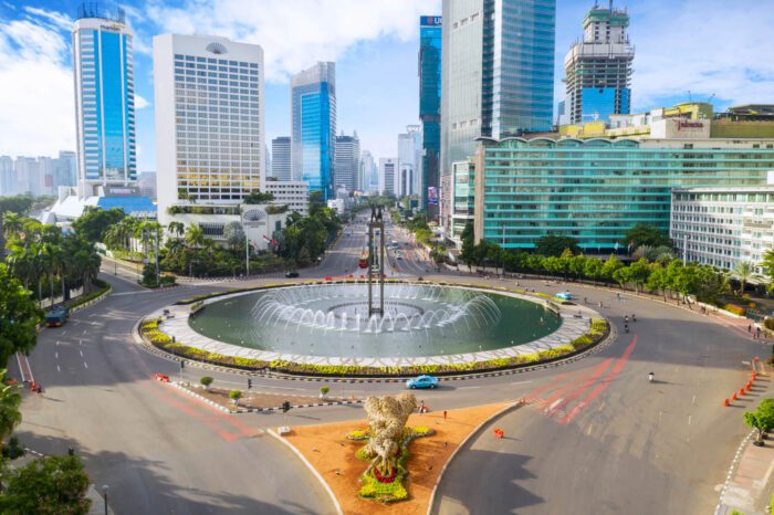Selamat Datang Monument near Menteng in Central Jakarta