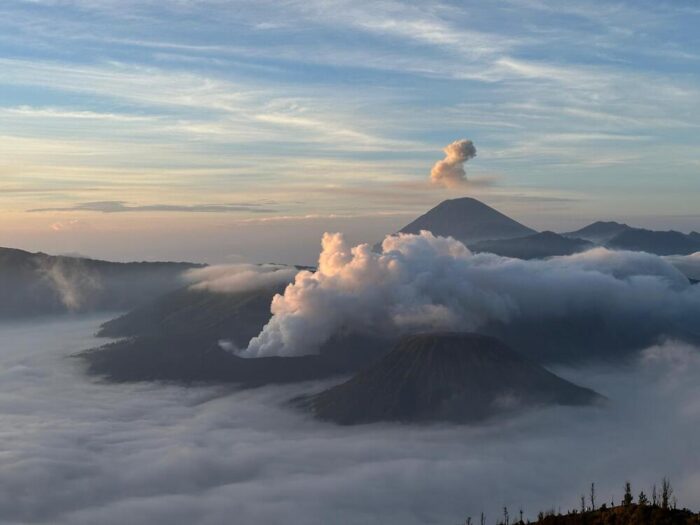 view of Mount Bromo from the Kingkong Hill