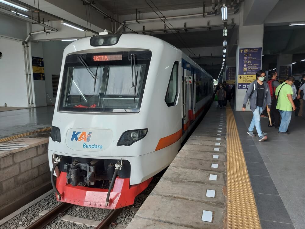 Airport train in Indonesia