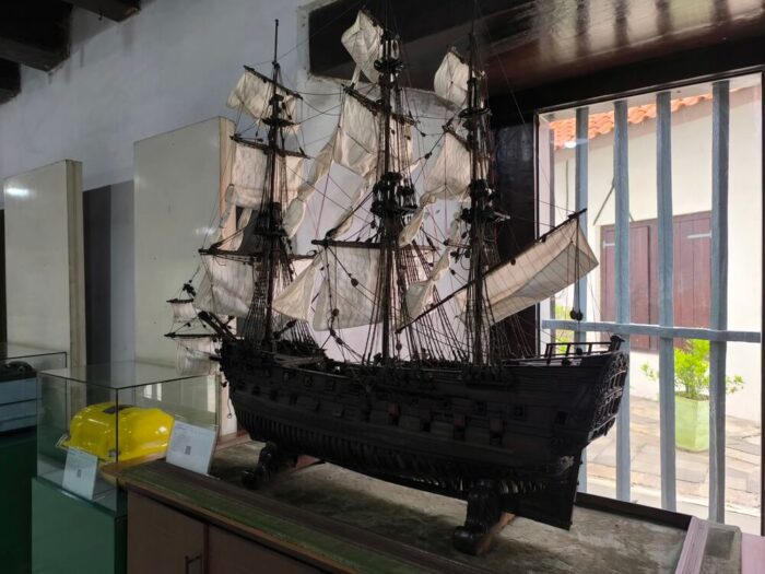 A miniature ship