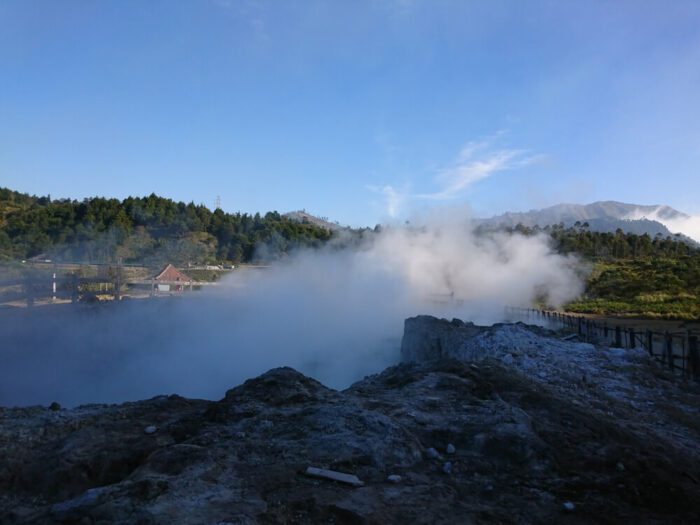 Sikidang Crater in dry season