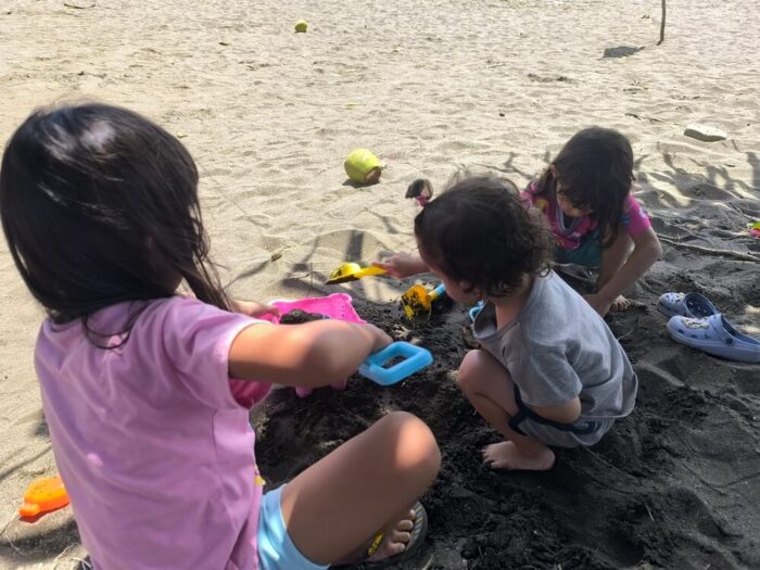 kids playing at madasari beach