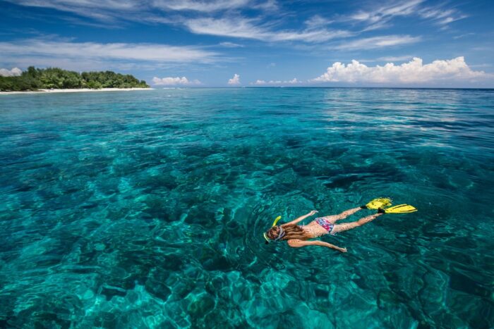 snorkeling in Gili Trawangan