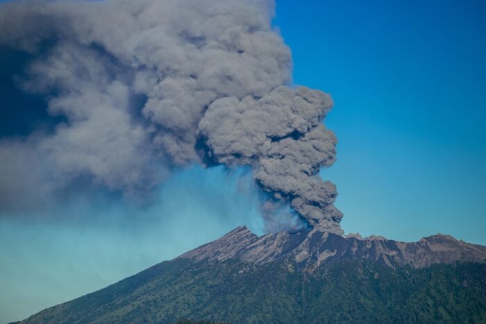 Mount Agung during an eruption