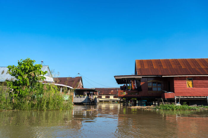 bugis houses on lake tempe