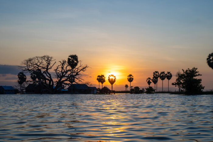Sunset at lake Tempe