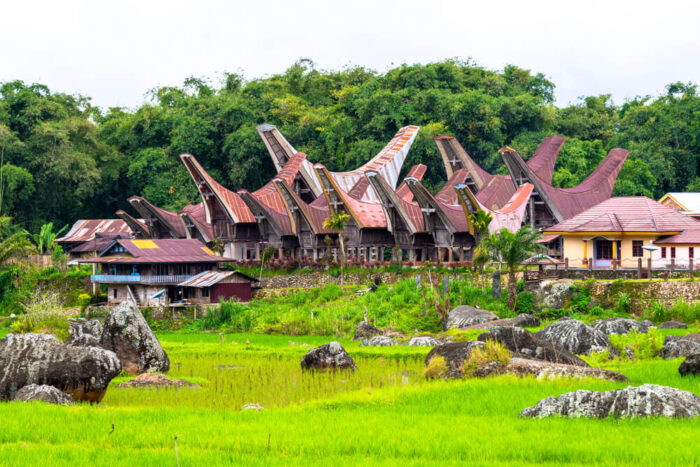 People in Tana Toraja during a local ceremony