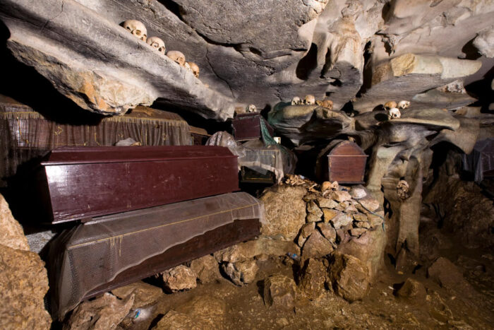 Traditional cave burial site in Tana Toraja