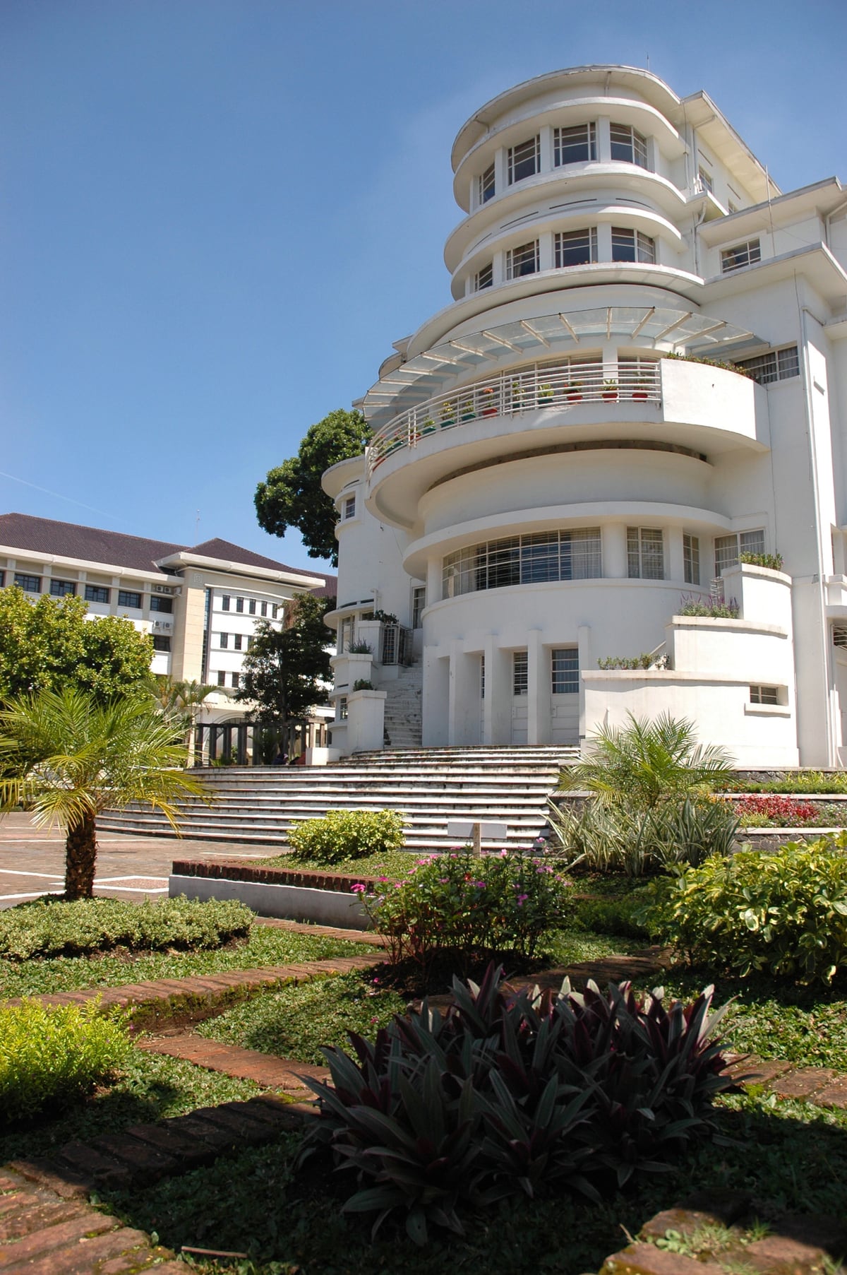 Villa Isola, an Art Deco building on the Universitas Pendidikan Indonesia campus in Bandung