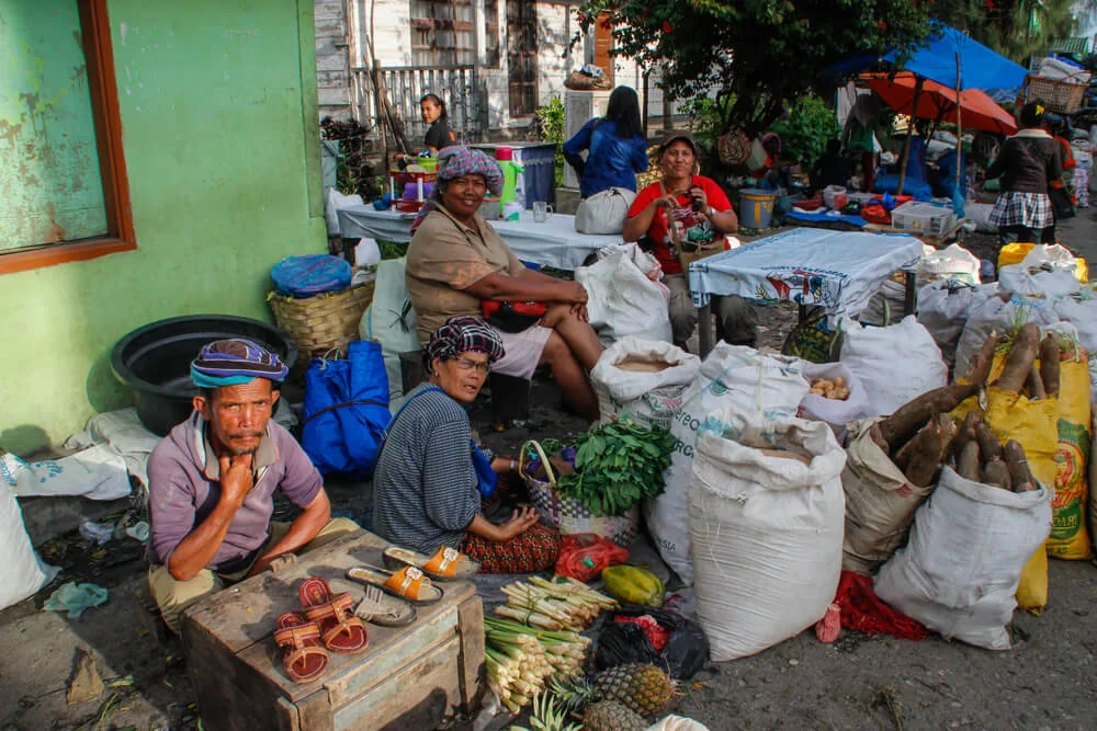 Traditional market in Berastagi