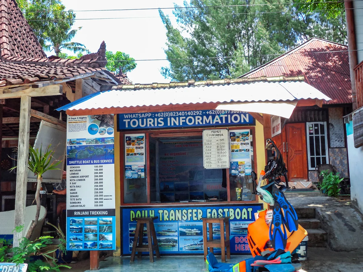 Boat-transfer point on Gili Air
