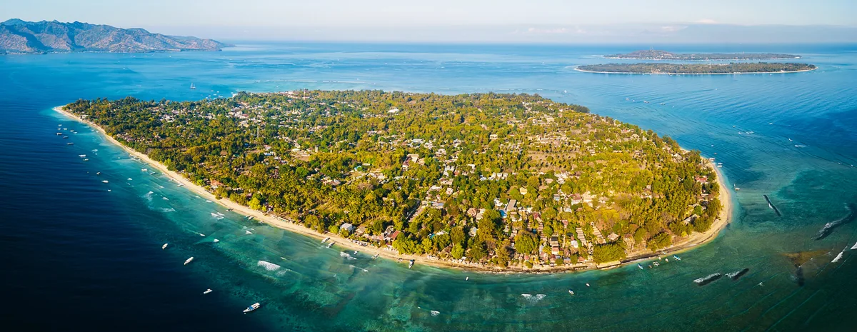 Aerial view of Gili Air
