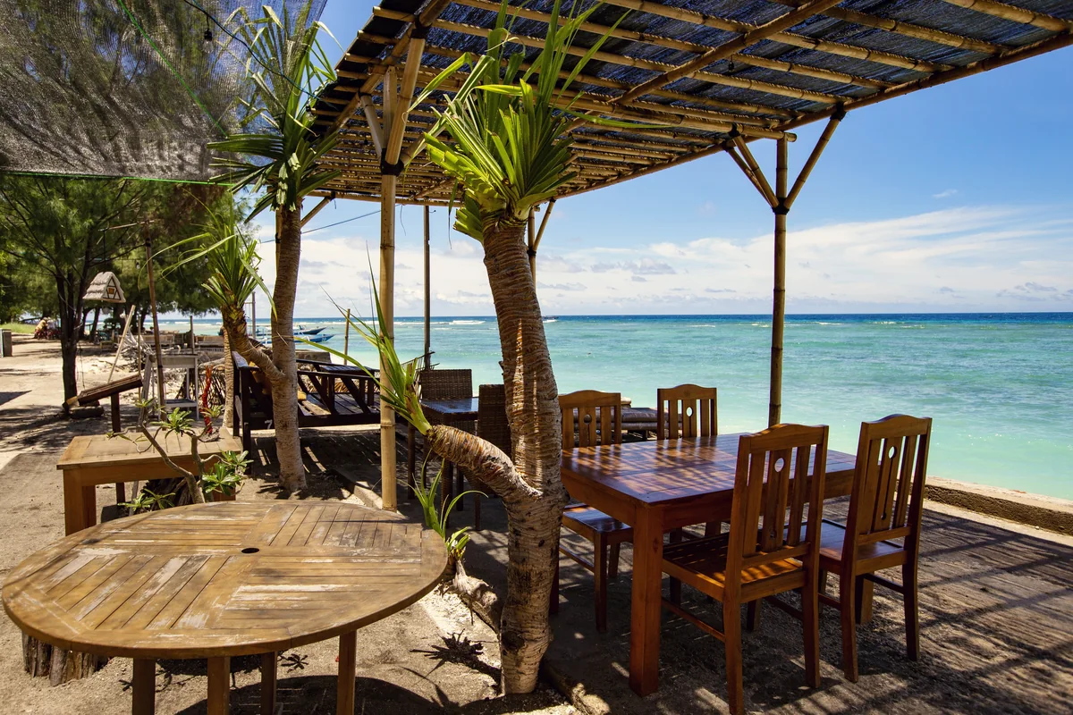 Seaside café on Gili Air