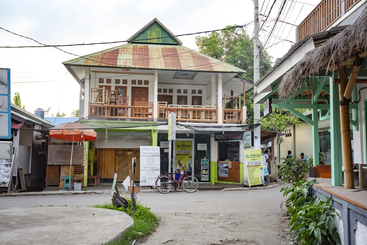 Village street on Gili Air
